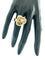 Bague 54 Bague cocktail italienne Art déco en or rose et blanc avec diamants 58 Facettes A2002D