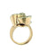 Bague 54 Bague cocktail italienne Art déco en or rose et blanc avec diamants 58 Facettes A2002D