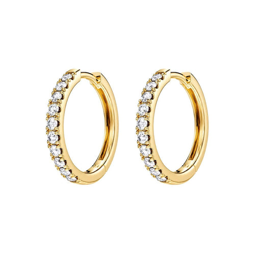 Boucles d'oreilles Aitches Embrace - Boucles d'oreilles créoles en or 18K et diamants 58 Facettes GER1356YG-2