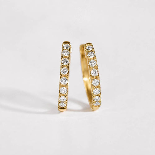 Boucles d'oreilles Aitches Embrace - Boucles d'oreilles créoles en or 18K et diamants 58 Facettes GER1356YG-2