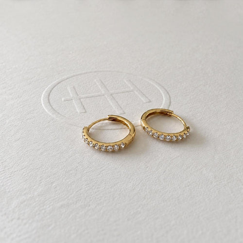 Boucles d'oreilles Aitches Embrace - Boucles d'oreilles créoles en or 18K et diamants 58 Facettes GER1356YG-2
