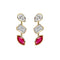 Boucles d'oreilles Teide - Boucles d'oreilles en or 18 carats, diamants et rubis 58 Facettes GER1031YG-2