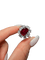 Bague rubis sang de pigeon GRS 3,02 ct et diamants