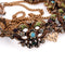 Collier Collier ancien XVIIIe en or jaune 18 kt et émaux 58 Facettes CL146 128-68 (00329)