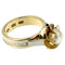 Bague 54 Bague solitaire rétro en or blanc et jaune avec perle 58 Facettes A2014D