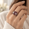 Bague 53 Bague dôme étoiles en or blanc, tourmalines et diamants 58 Facettes 1.0000613/1