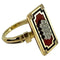 Bague 52.5 Bague rétro française en or jaune et blanc, diamant et émail 58 Facettes A2015D