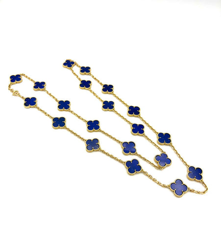 Collier Van Cleef & Arpels Vintage Alhambra - Sautoir en or jaune et lapis-lazuli 58 Facettes VCA COL 1047