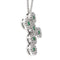 Collier Collier avec pendentif croix en or blanc 18 ct, diamants et émeraudes 58 Facettes 25439
