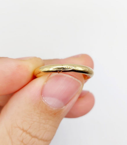 Bague 53 Bague ouvrante vintage en or 18k et rubis cabochon 58 Facettes A07640