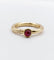 Bague 53 Bague ouvrante vintage en or 18k et rubis cabochon 58 Facettes A07640