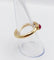 Bague 53 Bague ouvrante vintage en or 18k et rubis cabochon 58 Facettes A07640