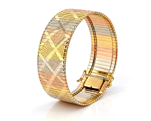 Bracelet Bracelet en trois ors 18 carats 58 Facettes 90063