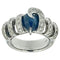 Bague 53 Bague rétro italienne en or blanc, saphir et diamants 58 Facettes A2026D