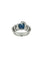 Bague 53 Bague rétro italienne en or blanc, saphir et diamants 58 Facettes A2026D