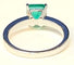Bague 52.5 Bague en or gris et émeraude de Zambie 58 Facettes 269395