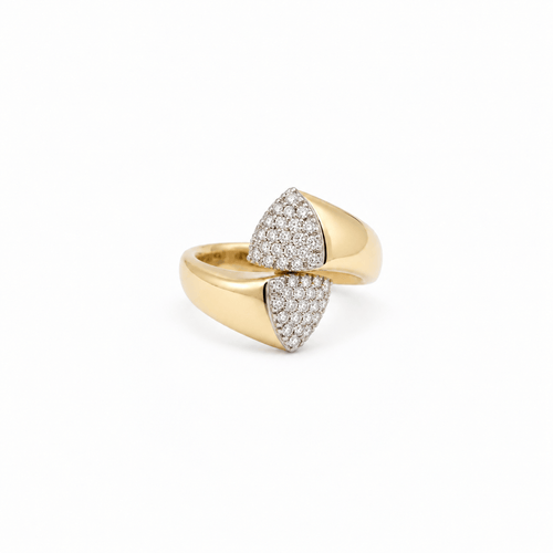 Bague 55 Toi et Moi - Bague en or jaune et diamants 58 Facettes 1.0001320/1