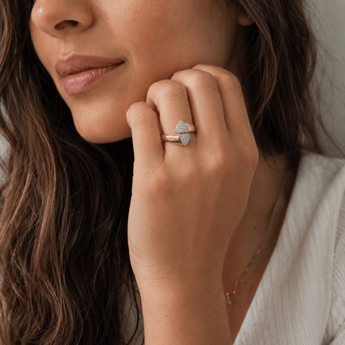 Bague 55 Toi et Moi - Bague en or jaune et diamants 58 Facettes 1.0001320/1