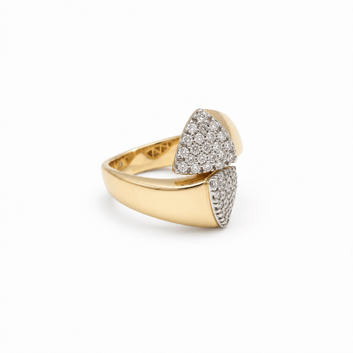 Bague 55 Toi et Moi - Bague en or jaune et diamants 58 Facettes 1.0001320/1