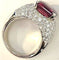 Bague 58 Bague tourmaline rubellite taille Asscher en platine et diamants 58 Facettes 269394