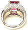 Bague 58 Bague tourmaline rubellite taille Asscher en platine et diamants 58 Facettes 269394