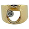 Bague 56 Bague en or jaune italien avec diamant naturel 58 Facettes A2064D