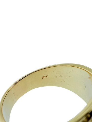 Bague 56 Bague en or jaune italien avec diamant naturel 58 Facettes A2064D
