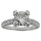 Bague 53 Bague solitaire en or blanc 18 carats et diamants 58 Facettes A2065D