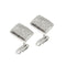 Boutons de manchette St George - Boutons de manchette rectangulaires en or blanc 18 ct et diamants 58 Facettes 36484