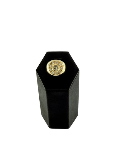 Bague 48 Bague chevalière française en or jaune et diamants naturels 58 Facettes A2066D