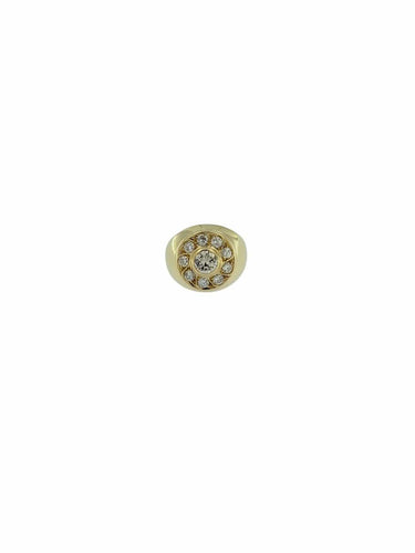 Bague 48 Bague chevalière française en or jaune et diamants naturels 58 Facettes A2066D