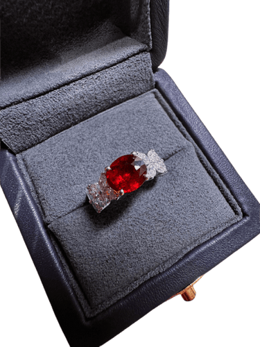 Bague 62 Bague en rubis sang de pigeon non chauffé et diamants 58 Facettes jnci180