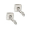 Boutons de manchette St George - Paire de boutons de manchette en or blanc 18 ct et saphirs 58 Facettes 36483