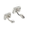 Boutons de manchette St George - Paire de boutons de manchette en or blanc 18 ct et saphirs 58 Facettes 36483