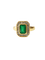 Bague en or jaune, émeraude et diamants