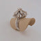 Bague 52 Bague fleur en or blanc et diamants 58 Facettes 2690414
