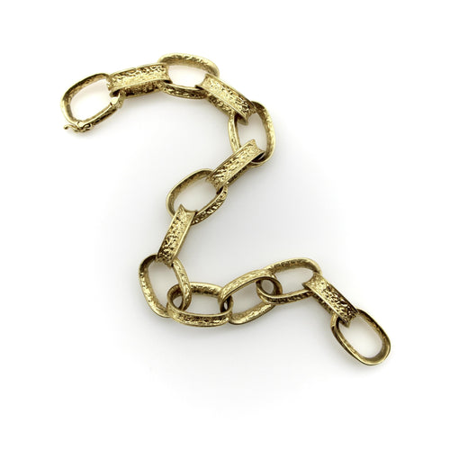 Bracelet Bracelet vintage à maillons ovales en or 18K 58 Facettes A1001C