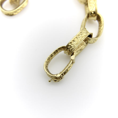 Bracelet Bracelet vintage à maillons ovales en or 18K 58 Facettes A1001C