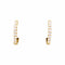 Boucles d'oreilles Paire de petites créoles en or jaune, diamants. 58 Facettes 34959
