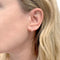 Boucles d'oreilles Paire de petites créoles en or jaune, diamants. 58 Facettes 34959