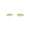 Boucles d'oreilles Paire de petites créoles en or jaune, diamants. 58 Facettes 34959