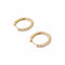 Boucles d'oreilles Paire de petites créoles en or jaune, diamants. 58 Facettes 34959