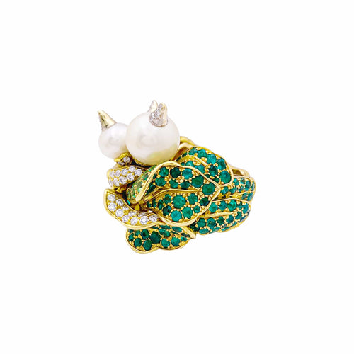 Bague 53 Dior Jardins de Milly-la-Forêt - Bague Navets en or jaune diamants 58 Facettes 35993