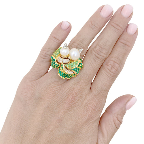 Bague 53 Dior Jardins de Milly-la-Forêt - Bague Navets en or jaune diamants 58 Facettes 35993