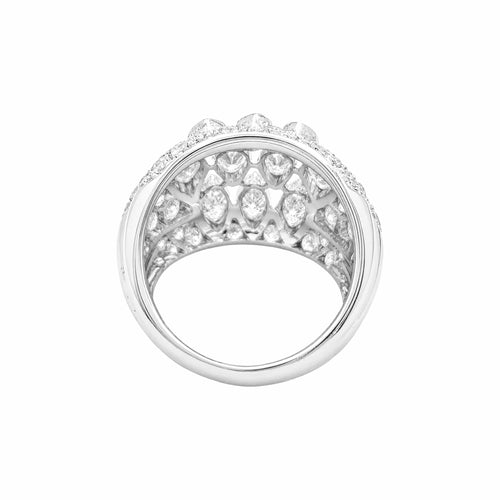 Bague 52 Bague boule vintage en or blanc et diamants 58 Facettes 35940
