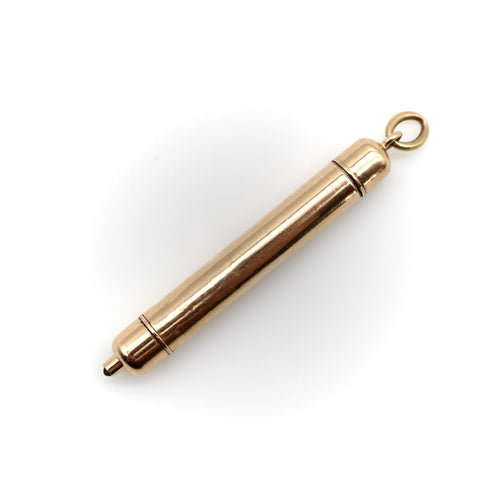 Pendentif Pendentif crayon télescopique victorien en or 14K 58 Facettes 11222