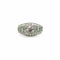 Bague 56 Art déco - Bague en platine, or blanc, diamants et émeraudes 58 Facettes 11225