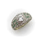 Bague 56 Art déco - Bague en platine, or blanc, diamants et émeraudes 58 Facettes 11225