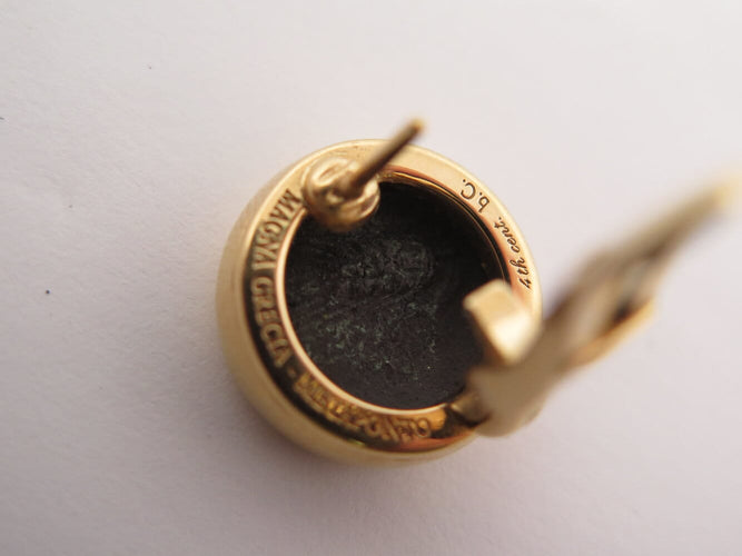 Boucles d'oreilles boucles d'oreilles BULGARI monete piece ancienne avant jc or 18k 22.5gr s 58 Facettes 275129