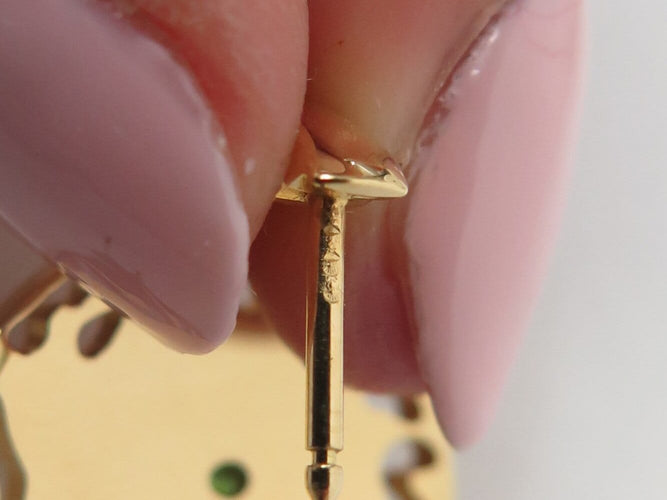 Boucles d'oreilles Cartier Panthère - Boucles d'oreilles en or jaune 18k et tsavorites 58 Facettes 275127